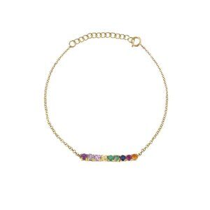 The Last Line LA Multicolor Bar Pendant Necklace